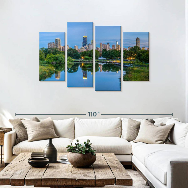 Sirci Chicago depuis Lincoln Park, H 48 po x l 75 po