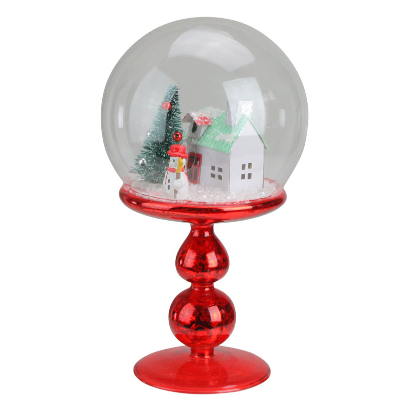 Décoration de table piédestal rouge 8,75 po