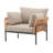 Iron Lounge Chair With Rope Weave Design And Plush Cushions-1875961509
