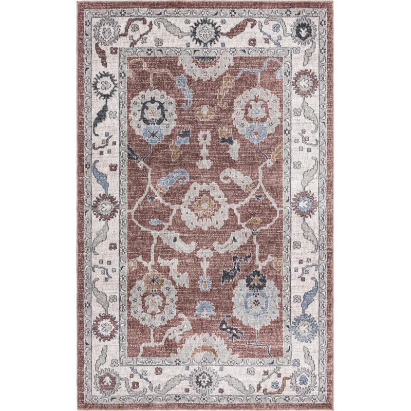 Policarpio Oriental Indoor Rug, Rectangle 5'3" x 8'