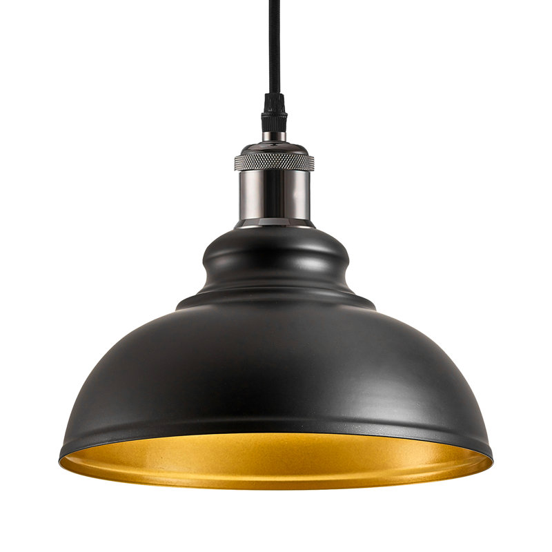 Tennyson - Light Single Pendant, Black/Gold