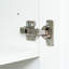 Armoire haute 4 espaces de rangement pour garde-robe et cuisine, blanc, 2 portes, 3 cloisons, panneau de particules 15 mm, accrocheur décoratif