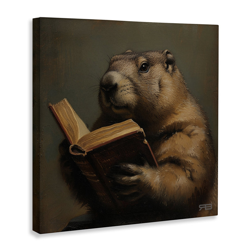 Art sur toile, livre de lecture "Groundhog" par Roozbeh Bahramali, H 36 po x l 36 po