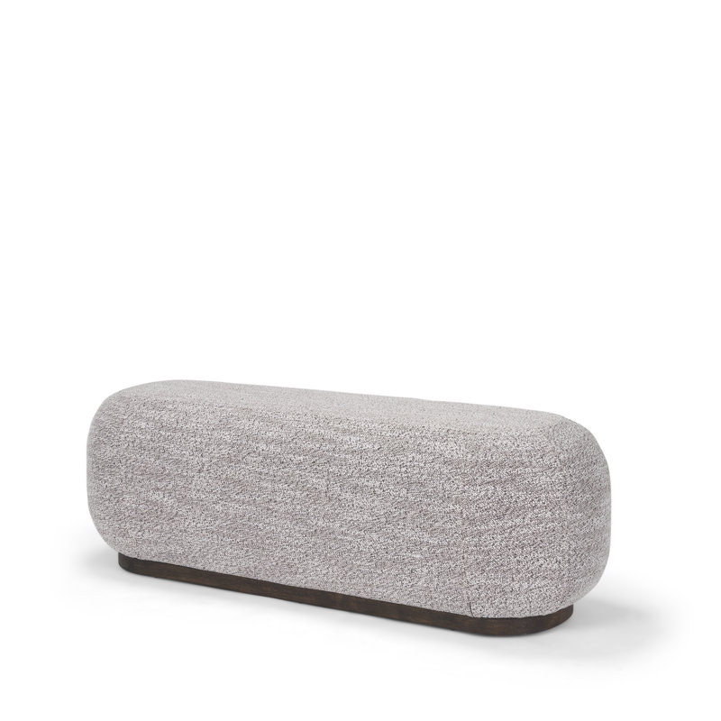 Philbrick Upholstered Bench, Grey, Dark Brown