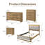 Ensemble de chambre à coucher de style transitionnel 4 pièces, lit tapissier à lumière DEL (sommier requis), table de chevet, commode et commode, finition bois naturel-1517389515-1517389508