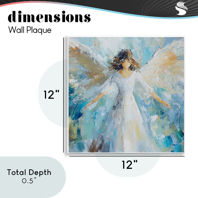 Flying Glory Angel, plaque murale par Petal Prints Design