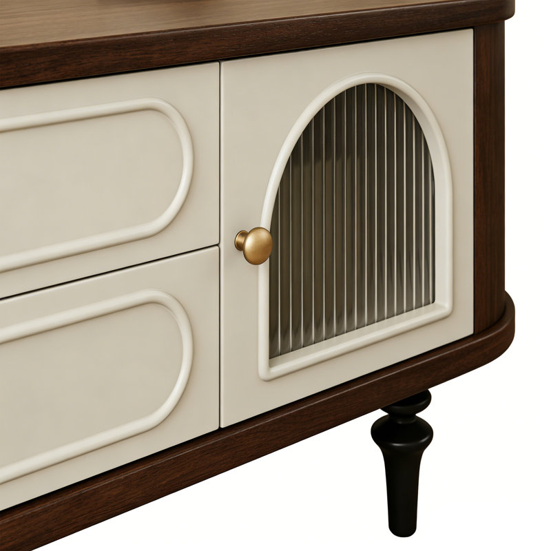 table basse style vintage haut de gamme, Brun noisette, Black