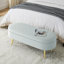 Banc de rangement ovale avec revêtement en flanelle et pieds en métal-1906658151-1906658158