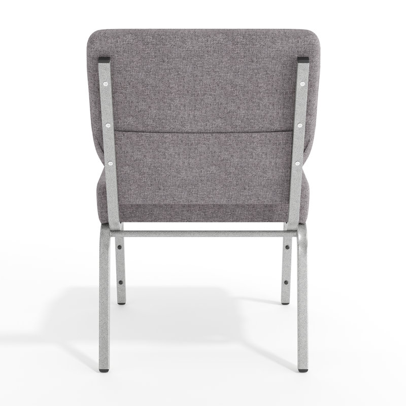 Stark 21''W Stacking Church Chair, Silver Vein, Gray