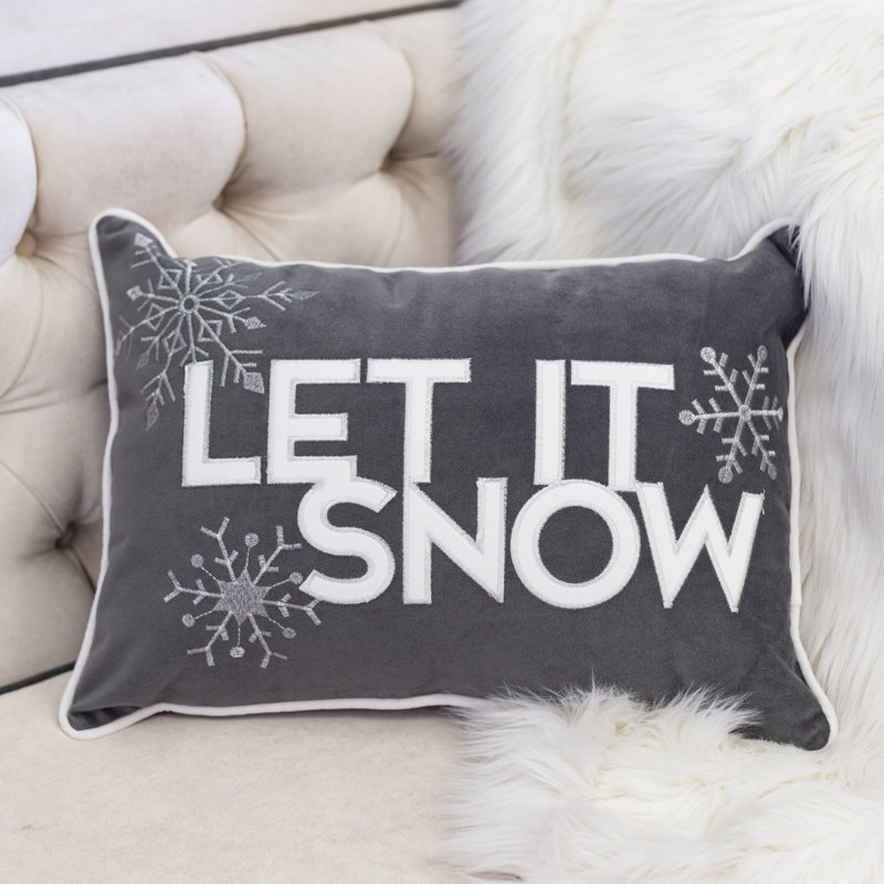 Coussin Nneka Let It Snow, Gris