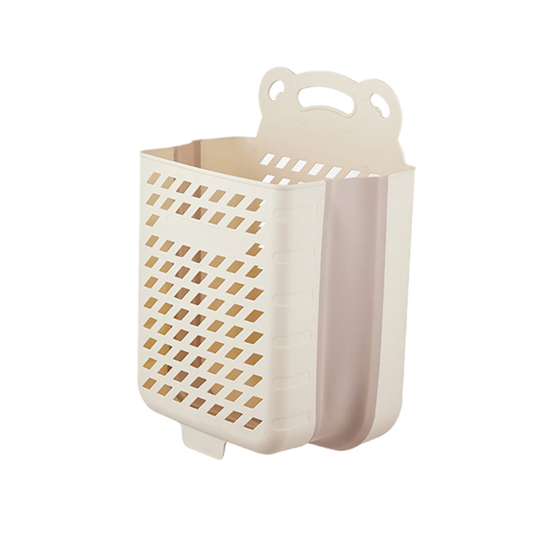 Wall Hanging Dirty Laundry Basket Home Bathroom Foldable Dirty Laundry Basket Large Capacity Hole-less Clothes Storage Basket