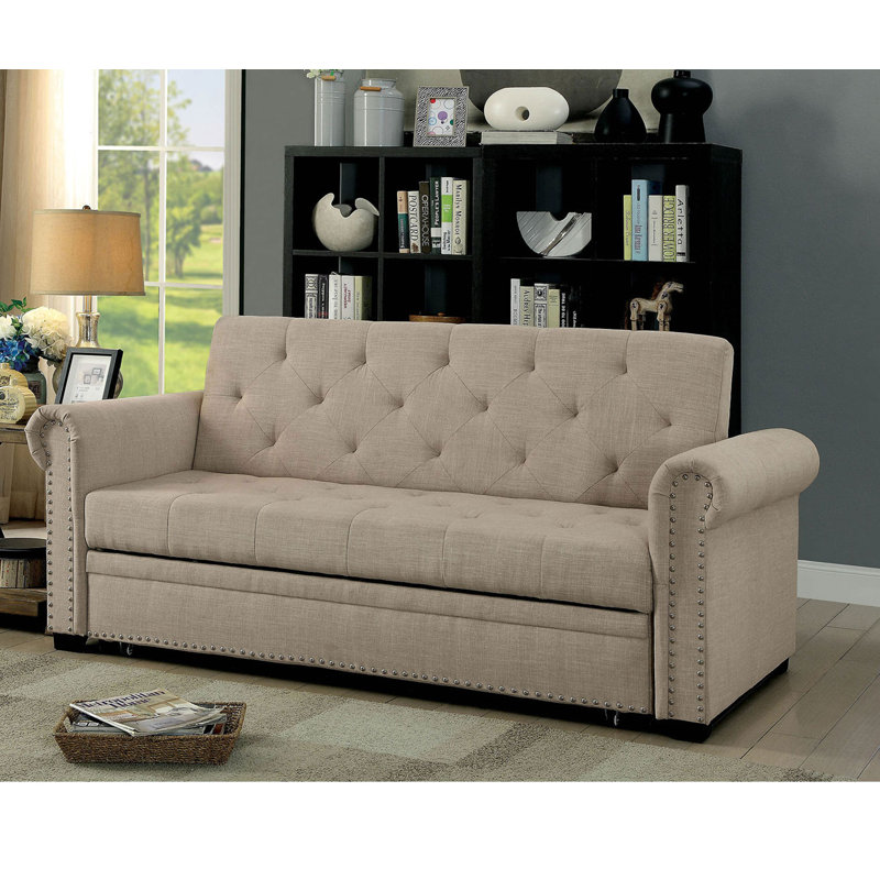 Full / Double 77'' Upholstered Convertible Sofa
