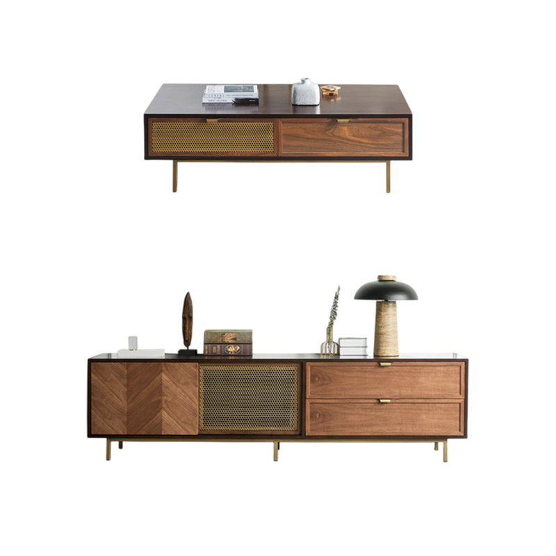 Home TV stand and coffee table combination