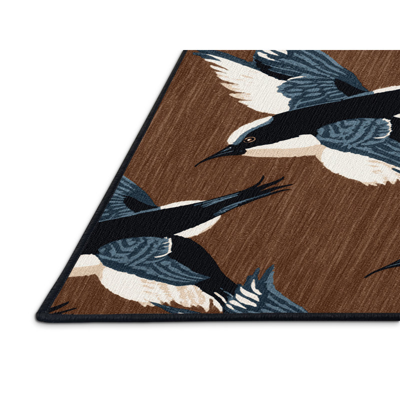  Tapis lavable oiseaux Martin, Rectangulaire 8 pi x 12 pi