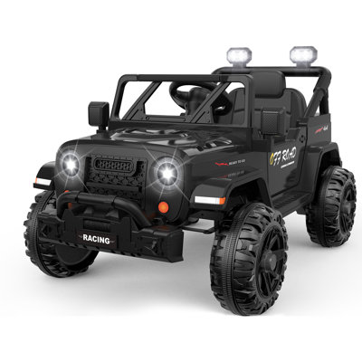 ARBELI 12V Ride On Truck, Toddler Electric Car With Remote Control, Safety Belt, Music & Horn, 3 Speeds, Gift For Kids