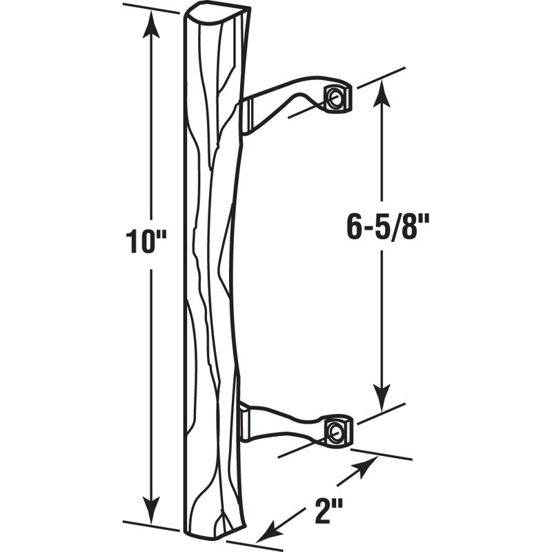 Supports peints en noir pour porte coulissante 6-5 / 8 po (paquet simple)