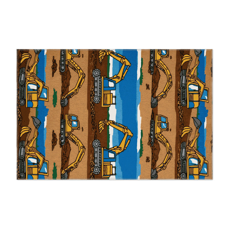 Tapis intérieur et extérieur brun Transport, Rectangulaire 2 pi x 3 pi