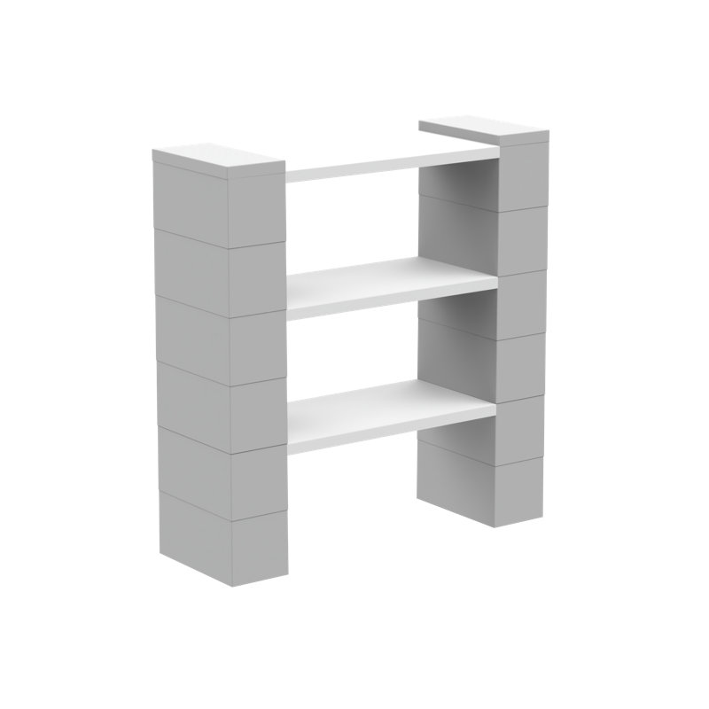 EverBlock 3 Level Shelving Kit, Light Gray