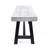 Outdoor Carlisle Benches, Sandblasted Light Gray + Black(Set Of 2)