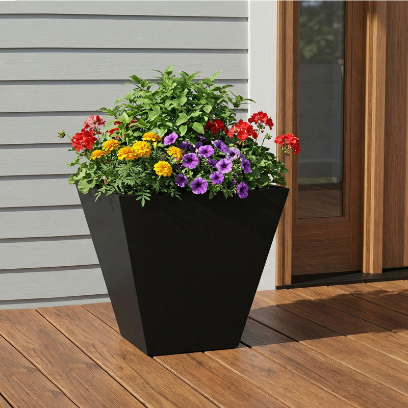 Jardinières en métal pour plantes d'extérieur, H 18 po x l 16 po x P 16 po