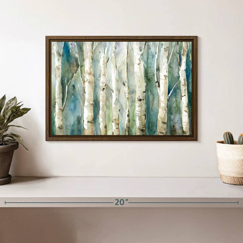 Birch River Walk, 13 po x 9 po, Cadre flottant noyer