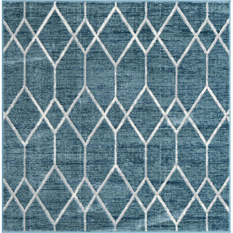 Eshin Geometric Indoor Rug, Square 5'3"