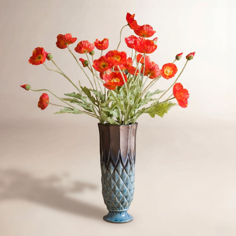Poppy Arrangement, 5 Stems, Red