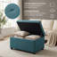 Repose-pieds capitonné avec rangement contemporain et compartiment de rangement caché