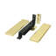 Deltana DASH95U3 Spring Hinge, Double Action w/ Solid Brass Cover Plates in Polished Brass