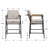 Industrial Modern Bar Stool With Backrest & Removable Cushion - 26" Counter Height Adjustable Stool - Faux Wood Armrests & Soft Linen/Velvet Upholstery - Kitchen Island, Home Pub Stool-1634161429
