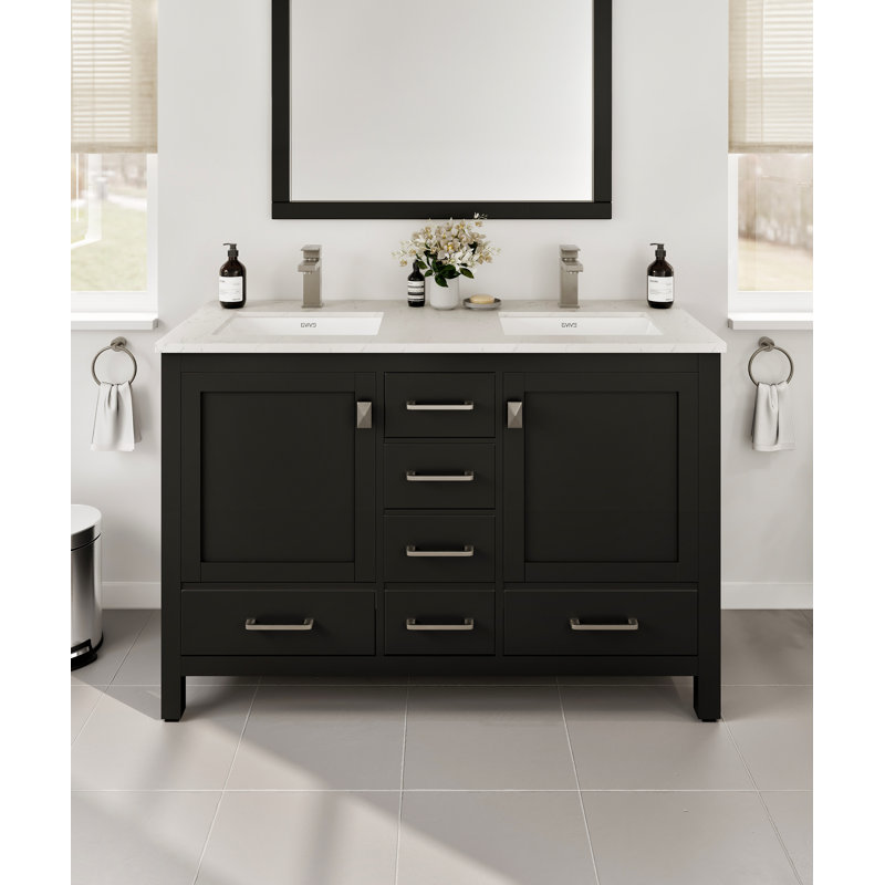 London 48" Double Bathroom Vanity, Espresso