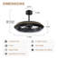 Ventilateur de plafond à DEL moderne 25 "intégré UFO