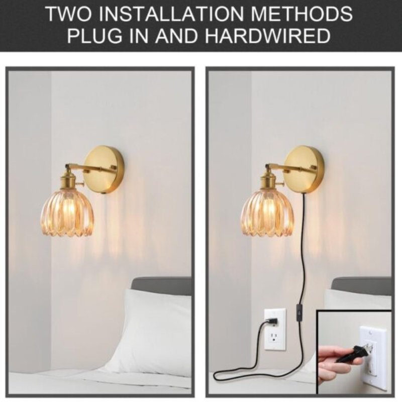 Applique murale de luxe avec tulipe rétro