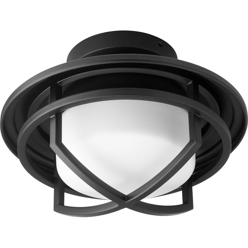 Ventilateur de plafond à DEL 1 lumière, Noir