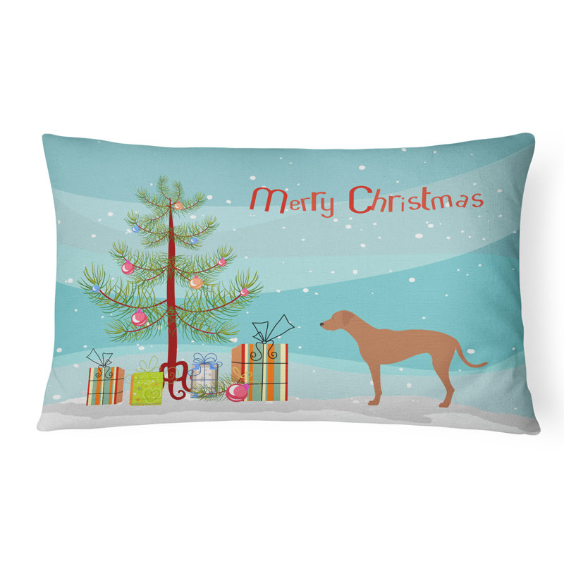  Coussin intérieur / extérieur Rhodesian Ridgeback Christmas