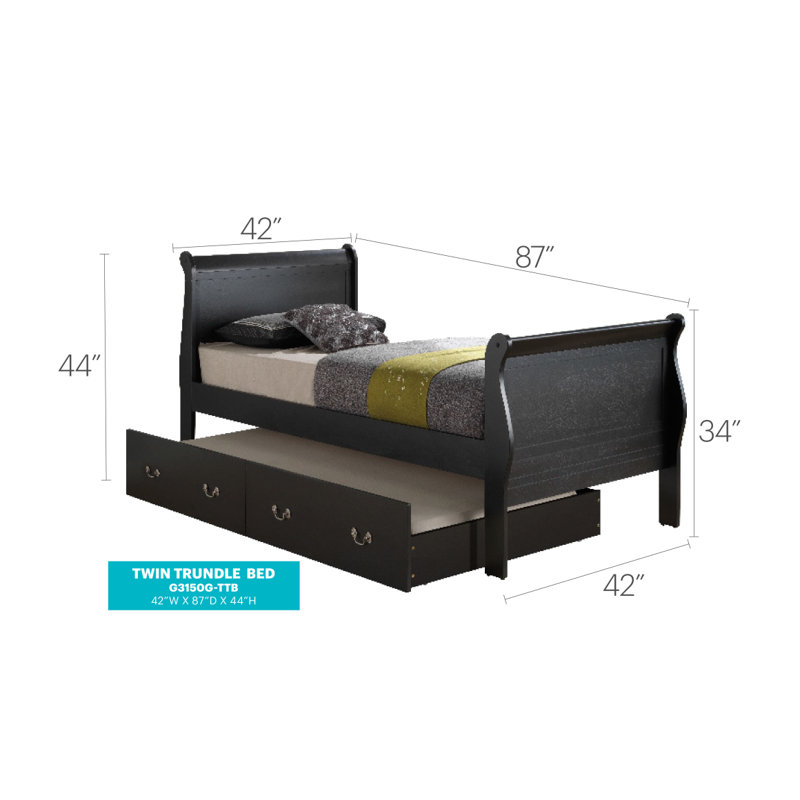 Lit simple avec rangement Timeless