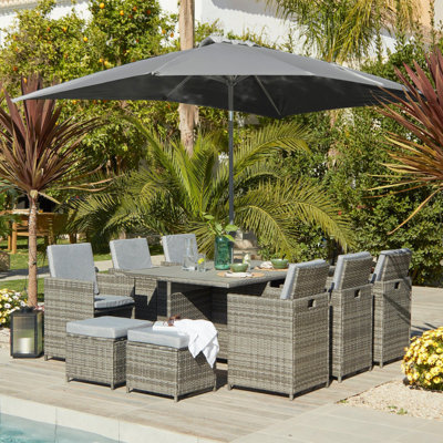 Nellwyn All Weather Wicker/Rattan 10 - Person with Cushions