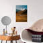Yourtes de la steppe dorée - Paysage rustique et paisible avec chevaux et montagnes (affiche murale)-915663402