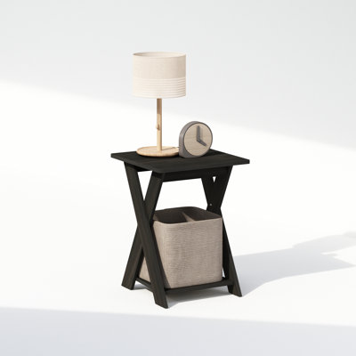 Ebern Designs Duffield Criss-Crossed Nightstand, Bedside Table