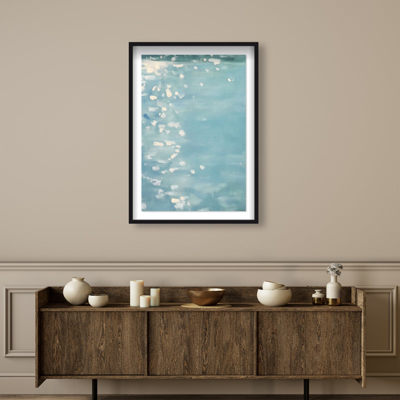 Lights on the Water II Shadowbox Abstract Print by Oliver Gal, Black Frame, 10 x 15, 46.5"H x 31.5"W, Black Frame