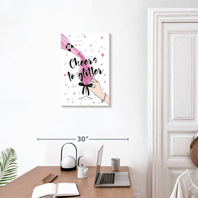 Glitter Cheers, 24" H x 16" W