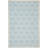 Rodgers Hand Woven Flat Weave Wool/Cotton Geometric Rug in Light Blue/Ivory-2119935868