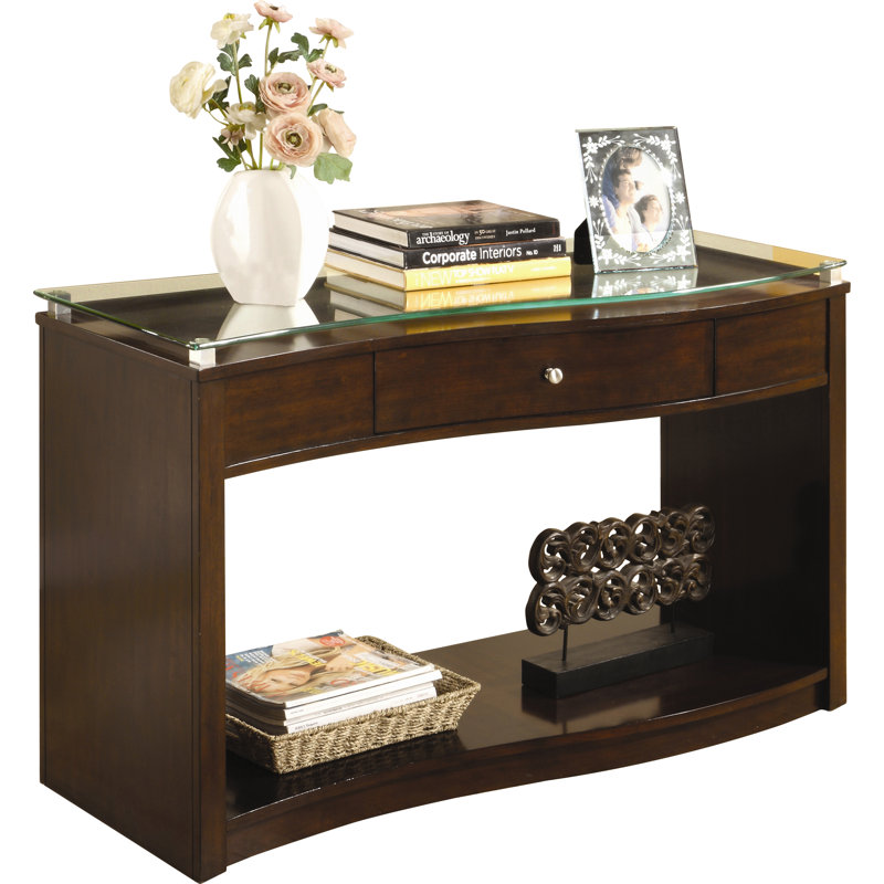 Pierce 50'' Glass Top Console Table