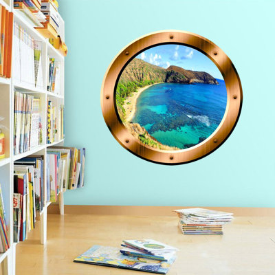 Adhésif décoratif océan plage