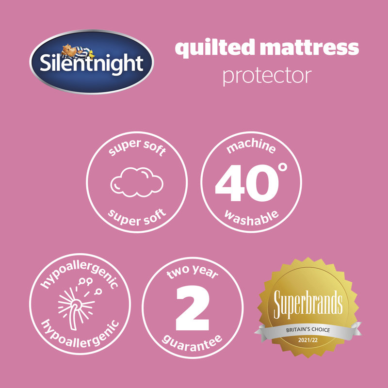 Silentnight Quilted Soft Mattress Protector, Super King (6')