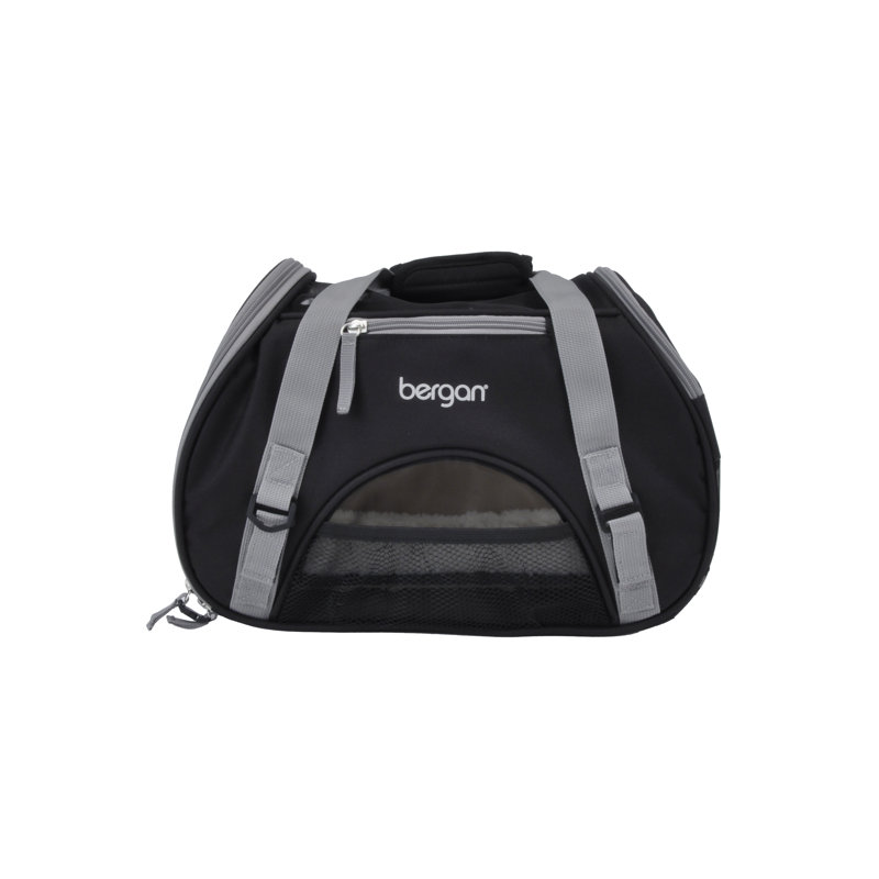 Collapsible Pet Carrier, Large (13" H x 10" W x 19" D), Black