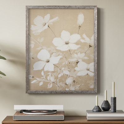 Vintage Floral Print XI Framed Print - Solid Wood