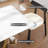 5-Piece Modern Rectangular Sintered Stone Dining Table Set With 4 Faux Leather Chairs-116240188-116240186-116240189