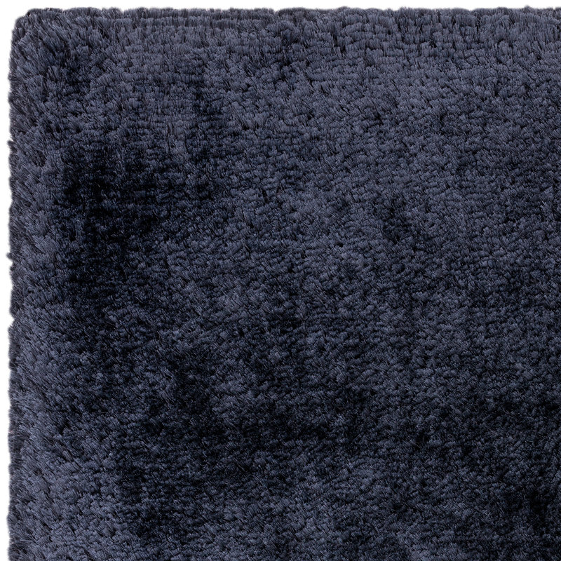 Plush Deep Pile Shaggy Navy Rug, Rectangle 200 x 300cm