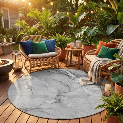 Tapis d'intérieur rond 8 po